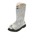 thumbnail image 1 of NOKIO Girls Sequined Mid Calf Boots with Rear Zipper for Older Children Fashion Show Par𝗍y Dress Up Performance Catwalk Chic Evening Event, 1 of 8