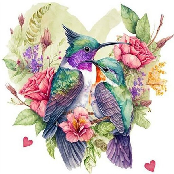 Pintura de diamante 5D DIY taladro redondo completo corona pájaro decoración del hogar (HQ193) FLhrweasw Nuevo