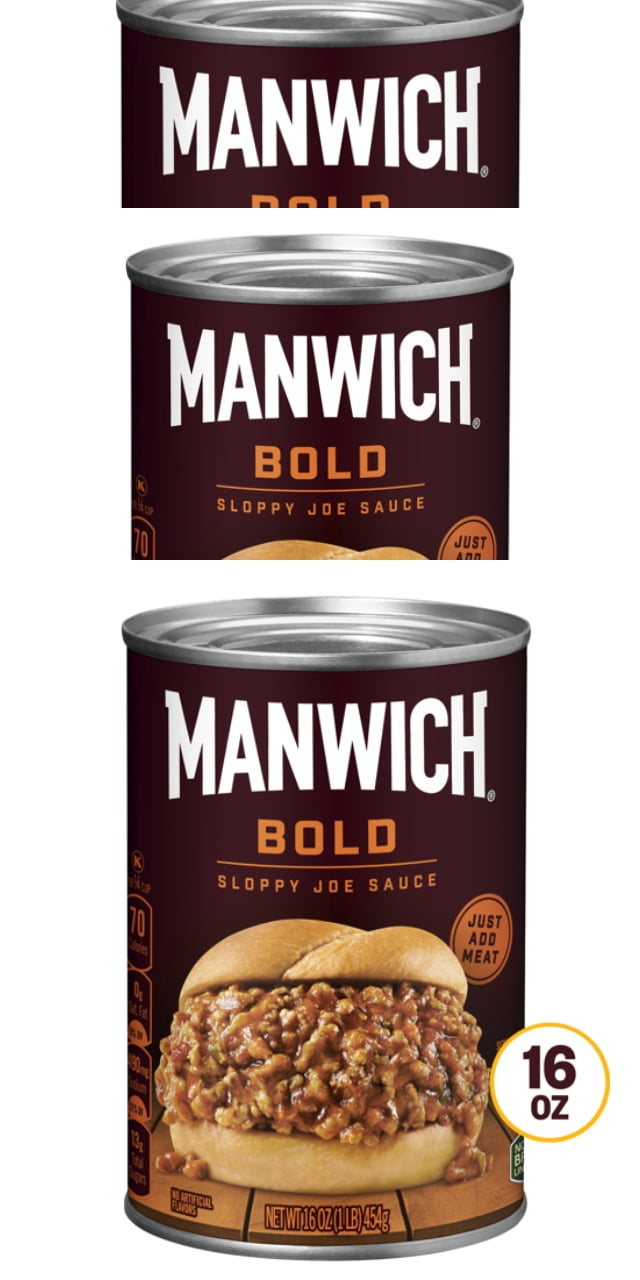 Manwich Sloppy Joe Sauce, Bold Flavor, Canned Sauce, 16 OZ pack of 3