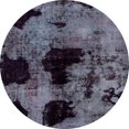 thumbnail image 1 of Ahgly Company Indoor Round Abstract Black Abstract Area Rugs, 6' Round, 1 of 6