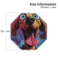 thumbnail image 2 of Pofeuu Cartoon Big-Eyed Dog Print Coasters for Drinks, 4Pack PU Leather Coasters, Bar Drink Coasters for Tabletop Protection, Furniture from Damage-Octagon, 2 of 6
