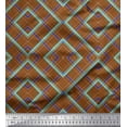 thumbnail image 1 of Soimoi Satin Silk Fabric Geometric Check Print Sewing Fabric Yard 42 Inch Wide, 1 of 3