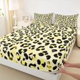 thumbnail image 3 of Castle Fairy Boys Girls Leopard Print Bed Sheets,Blue Yellow King Sheets, 3 of 7