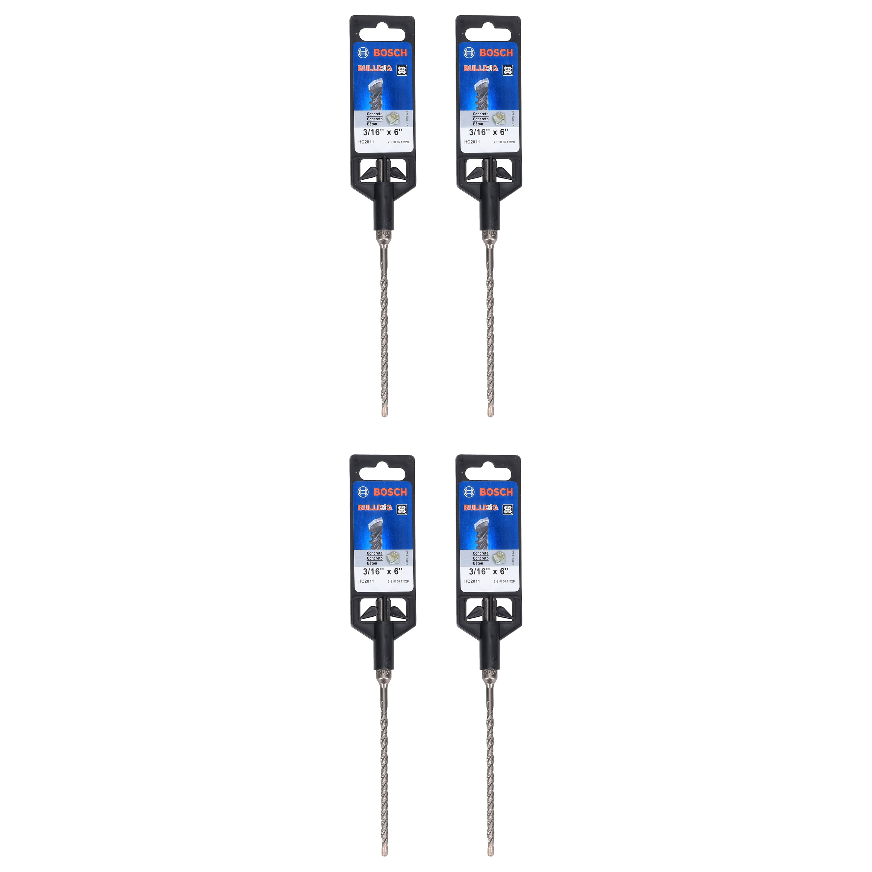 Bosch HC2011 Bulldog SDS 3/16X4X6 Drill Bit (4-Pack)
