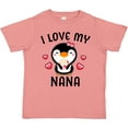 thumbnail image 3 of Inktastic I Love My Nana with Cute Penguin and Hearts Girls Toddler T-Shirt, 3 of 5