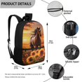 thumbnail image 4 of Yuyamidu Horse Boys Backpack Set 3 in 1, 17 Inch School Backpack with Lunch Bag and Pencil Case, Large Capacity Bookbag for Elementary Middle School Boys, 4 of 7