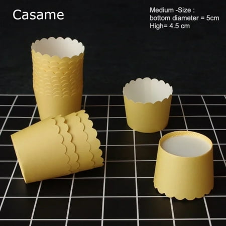 50pcs Solid Color Baking Cupcake Liners - Cake Cups Candy Cups Paper Dessert Cups for Rainbow Party and Birthday Favor DIY