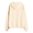 thumbnail image 3 of Girls Zip up Hoodie Cute Cropped Sweatshirts Oversized 2026 Y2K Hoodies Casual Long Sleeve Sweatshirt for Women Fall Spring Track Jackets Khaki 120, 3 of 5