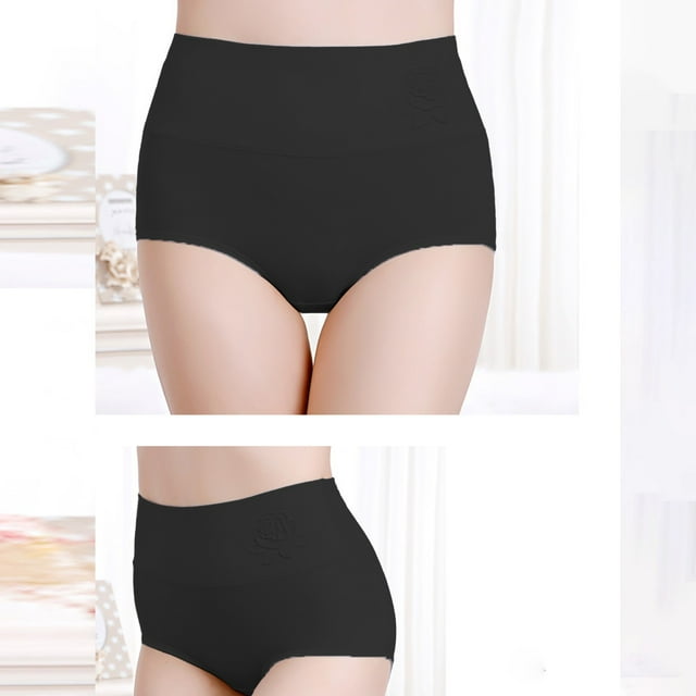 Culottes pour Femmes Pur Coton Taille Haute Peut Tre Utilisé pour Post-Partum Lifting du Ventre et des Hanches Grande Taille Pur Coton Taille Haute Embossée. L