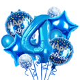 thumbnail image 1 of Set de globos Chaungfu de 11 piezas azul para 4.º cumpleaños, 1 of 5