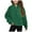 Green, variant on Girls Half Zip Sweatshirt Long Sleeve Pullover Crop Tops Kids Lightweight Fleece Fashion Winter Clothes Light Pink,Size 4-5 Years