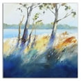 thumbnail image 3 of 14" x 14" Murray River Bank by Craig Trewin Penny - Print on Canvas Fabric White, 3 of 3