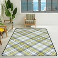 thumbnail image 3 of Coolnut Lightweight Soft Area Rugs Tartan Plaid Pattern in Grey Yellow White Floor Carpet Mat for Kids Playing Room Hardwood Floor Living Room 80x58in, 3 of 6