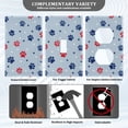 thumbnail image 3 of Yayeee Blank Wall Plate Cover 1-Gang 4.5"x2.7" Home Unused Decorative Outlet, Blue Cartoon Paw Pattern, 3 of 7