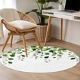 thumbnail image 5 of Green Eucalyptus Round Area&nbsp;Rug 3.3ft Leaves Watercolor Plants Farmhouse Non-Slip&nbsp;Washable Circle Rugs Soft Felt Indoor Floor Mat for Bedroom Kitchen Living Room Bathroom, 5 of 9