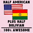 thumbnail image 2 of CafePress - Half Bolivian 100% Awesome Body Suit - Baby Light Bodysuit, Size Newborn - 24 Months, 2 of 4