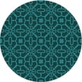thumbnail image 1 of Ahgly Company Machine Washable Indoor Round Transitional Deep Teal Green Area Rugs, 8' Round, 1 of 7