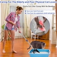 thumbnail image 6 of Extendable Metal Cat Litter Scoop with Long Adjustable Handle 21 to 39.5 Inches, Heavy Duty Sifting Shovel for Litter Box, No Bend Design for Cats Chickens Small Pets, Ergonomic Non Slip Grip, Black, 6 of 6