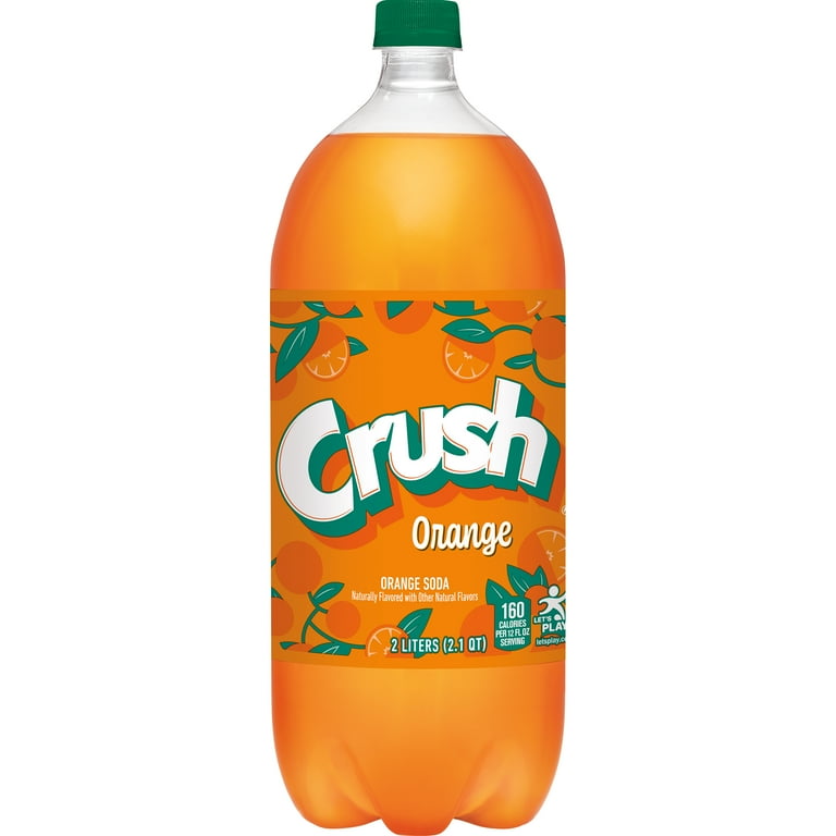 Crush Brand Caffeine-Free Orange Soda Pop, 2L Bottle - Walmart.com