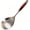 1, variant on Wooden Handle 316 Stainless Steel Skimmer with Oval Drainage Matrix, 17.7 in Lengthened Rapid Oil Draining Slotted Spoon, Heavy Duty Spider Strainer Cooking Ladle Utensil