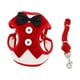 thumbnail image 1 of Methold Conjunto de correa y arnés para cachorros, traje con corbatín, ropa, Cable de transporte, suministros de chaleco para mascotas Suministros para perros Rojo/M, 1 of 6