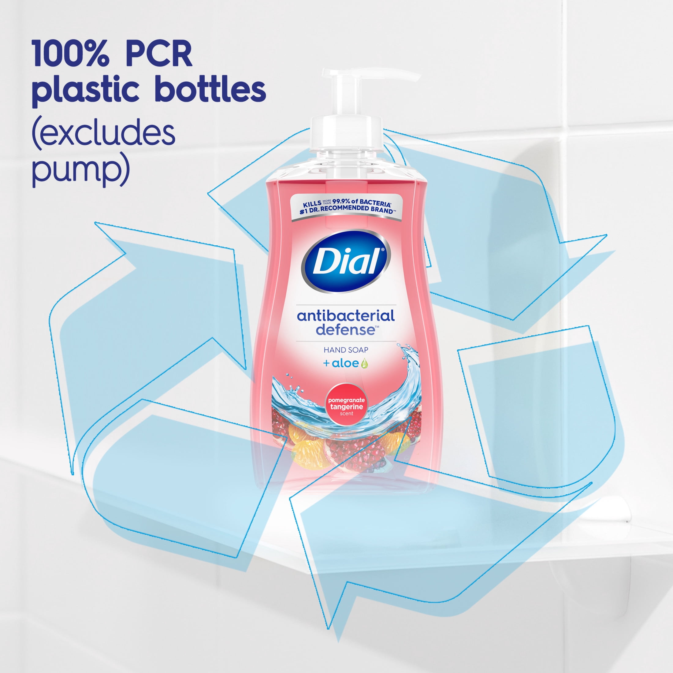 (3 pack) Dial Antibacterial Defense Pomegranate & Tangerine Liquid Hand Soap, 11 fl oz