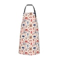 thumbnail image 2 of Pofeuu Paris Print Waterproof Apron with Pockets Adjustable Cooking Aprons Kitchen Bib for Baking Household Cleaning, 2 of 8