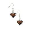 thumbnail image 3 of Delight Jewelry Two-tone Enamel Cheetah Print Heart Silver tone Infinity French Earrings, 3 of 4