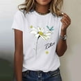 thumbnail image 2 of Flowers Shirts Short Sleeve T-Shirts for Women Trendy Lightweight Soft Casual Crewneck Tees Spring Summer Tops Clothes 2025, 2 of 5