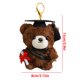 thumbnail image 3 of Llavero de oso de graduación, muñeco de peluche de 15 cm con birrete para mochila, bolso o llaves, lindo recuerdo de graduación de tela suave para estudiantes y graduados., 3 of 9