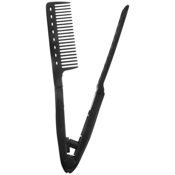 FRCOLOR Foldable Hair Straightener Shaped Straightening Comb Hair Styling Straightener