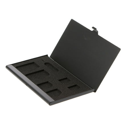 Image of ZUARFY Monolayer Aluminum Alloy 1 Card Pin + 6 SIM Card Holder Protector Storage Box Case