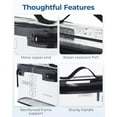 thumbnail image 3 of FacoFaco  2-Pack Clear Travel Makeup Cosmetic Bag Organizer for Toiletries, Black, 3 of 6