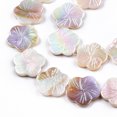 thumbnail image 3 of 1Strand Electroplated Natural Freshwater Shell Beads Strands AB Color Plated Flower Colorful 18.5~20x19~20x2~3.5mm Hole: 0.9mm 20pcs/strand 14.96 inch(38cm), 3 of 3