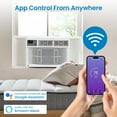 thumbnail image 3 of Memoryfield 8,000 BTU Smart Window Air Conditioner, Cools up to 350 Sq. Ft., WiFi & Remote Control, Quiet Energy Saving Dehumidifier, White, 3 of 11