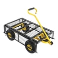 thumbnail image 5 of GDF Studio Heavy-Duty Garden Cart, Utility Truck with Inflatable Tires and Steel Frame, Wood Transporting Cart, Black, 5 of 12