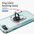 thumbnail image 3 of iPhone SE 2022 Case/iPhone SE 2020 Case/iPhone 8 Case/iPhone 7 Case with Ring Stand, Dteck Heavy Duty Full Body Shockproof Case Support Car Mount Hybrid Bumper Silicone Hard Back Cover,Mint, 3 of 8