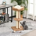 thumbnail image 2 of PawHut Cat Tree w/ Sisal Mat Scratching Post Cat Bed Cushion, 2 of 10