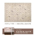 thumbnail image 6 of ChakmeOne Washable Rug for Bedroom Floral Rug,5x7 Area Rug, Non-Slip Low Pile Thin Indoor Area Rug for Dining Room, Nursery, Office, and Living Room, 6 of 10