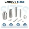 thumbnail image 4 of Ball Point Set Screws,M4x6mm 304 Stainless Steel Hex Socket Grub Screw,12Pcs, 4 of 6
