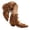 Brown, variant on Women Fringe Heel Sandals Pointed Toe Ankle Strap Beach Flip Flops Summer