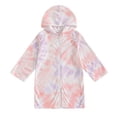 thumbnail image 3 of WOYY Girls Tie Dyed Hooded Cover Up Zip Up Long Sleeve Rashguard Coverup, Sizes 2-8, 3 of 4