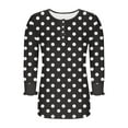 thumbnail image 6 of Ashirexll Tops for Women Trendy, Ladies Tops and Blouses, Striped Printed Button Up 3/4 Length Round Neck T Shirt Top, 6 of 7
