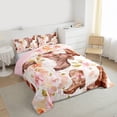 thumbnail image 3 of jejeloiu Vintage Cowboys Boots Queen Comforter Set,Rustic Flower Floral Bedding Comforter Set For Girls Women Reversible 3pcs, 3 of 8