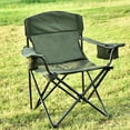 thumbnail image 7 of Folding Chair for Outdoors, Heavy-Duty Portable Camp Chair, 600D Fiber Outdoor Chair Lawn Chair, Adult Steel Frame Camping Chair for Beach / Hiking / Fishing / Spectator, Support 350lbs, TE097, 7 of 7