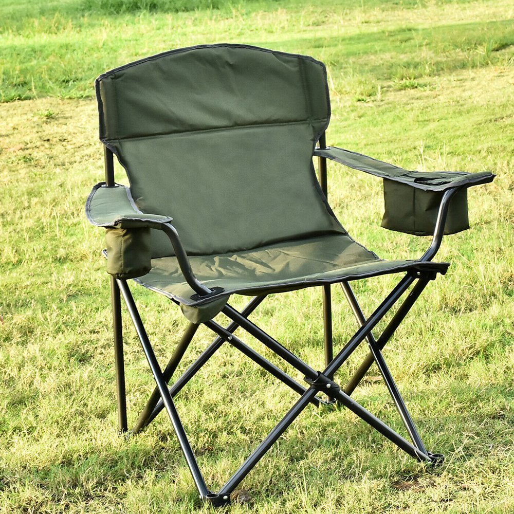 Folding Camping Chair with Cooler, Ultralight Outdoor Portable Chair
