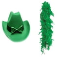 thumbnail image 6 of ZPAQI SaintPatrick Celebration Hat Green Cowboy Hat Holiday Festival Party Supplies, 6 of 9