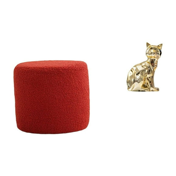 Escabel,Reposapiés pequeño,taburete otomano,sofá,taburete de té,Reposapiés Cubo Taburete Taburete para Dormitorio Baño,Figura de escritorio,Estante de estatua de gato para