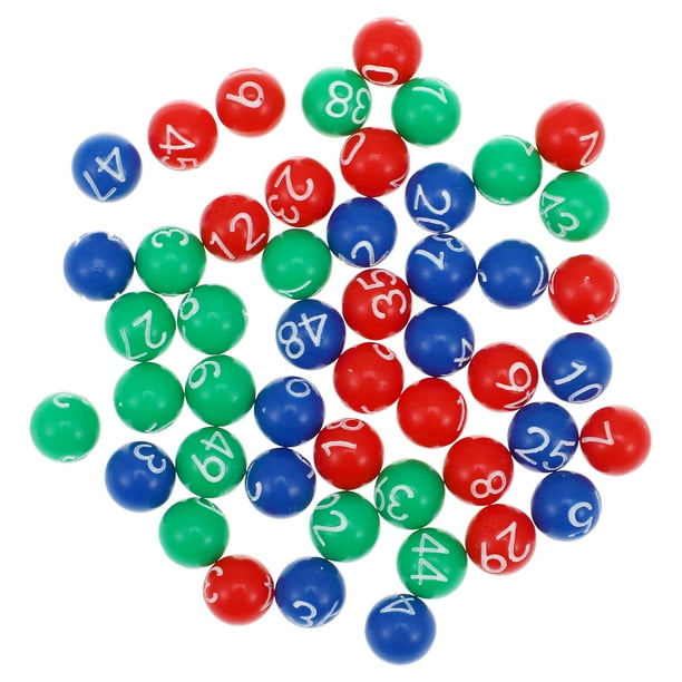 BRIGHTFUFU 49pcs bolas de juego de rifas de plástico bolas de juego de rifas de juego divertidos