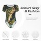 thumbnail image 4 of Fotbe Largemouth Bass jumps out of water Body de Mujer con Cuello Redondo y Mangas Cortas, Sin Mangas Ajustado, Suave, Cómodo y Básico-Large, 4 of 7